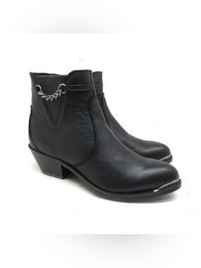 Durango Women's 5" Side Zip Motorcycle Ankle Boots (model RD860) Size 7.5